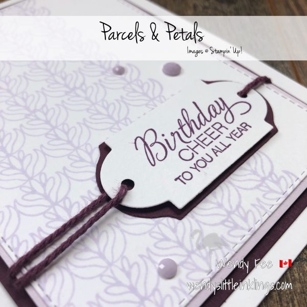 Purple Parcels & Petals Birthday Card Idea • Wendy's Little Inklings